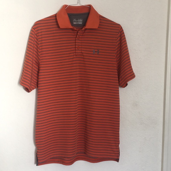 Men Under Armour men Gold polo shirt size M - Picture 1 of 5